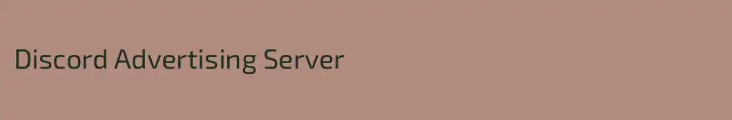 Discord Advertising Server